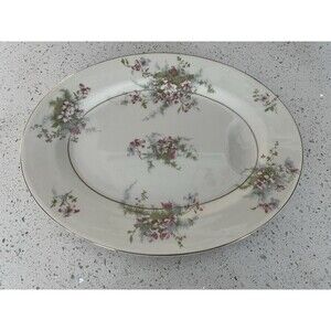Theodore Haviland New York China Apple Blossom Oval Serving Platter 9" x 11 1/2"